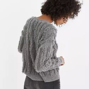 Madewell fringe stripe sweater EUC SZ S